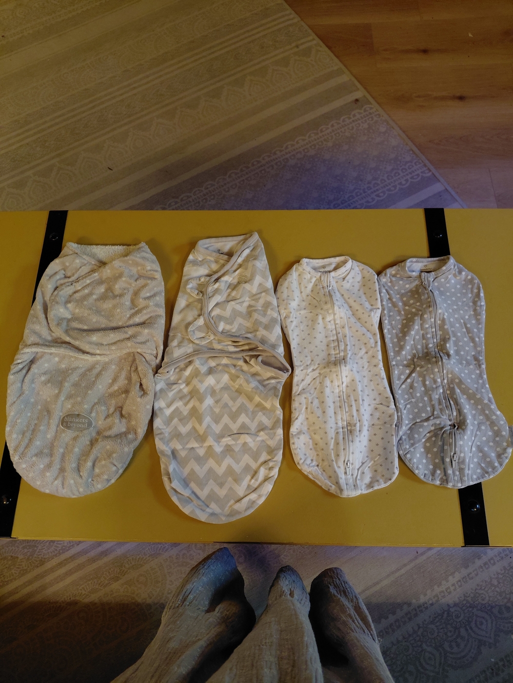 Neutral Gray Baby Swaddle Set